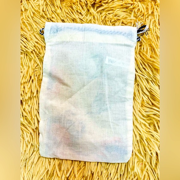 Free People beige orange Floral dust bag fabric drawstring bag - Picture 5 of 7